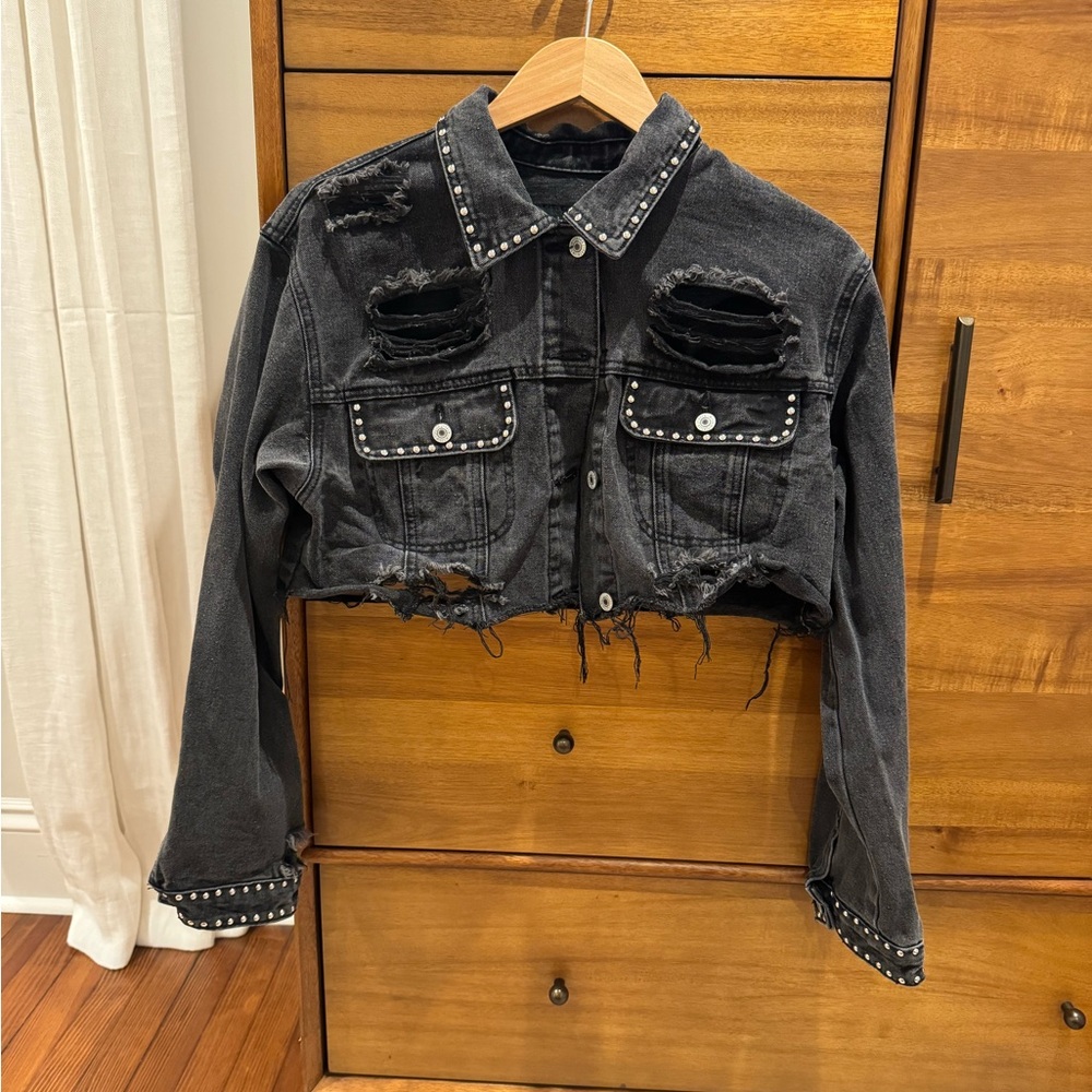cropped denim jacket